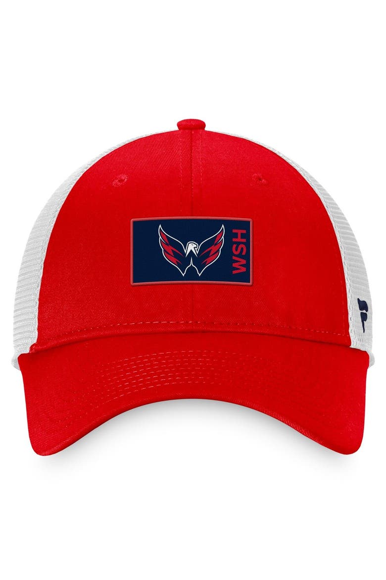Men's Fanatics Branded Red/White Washington Capitals Authentic Pro Rink Trucker Snapback Hat, Alternate, color, Red