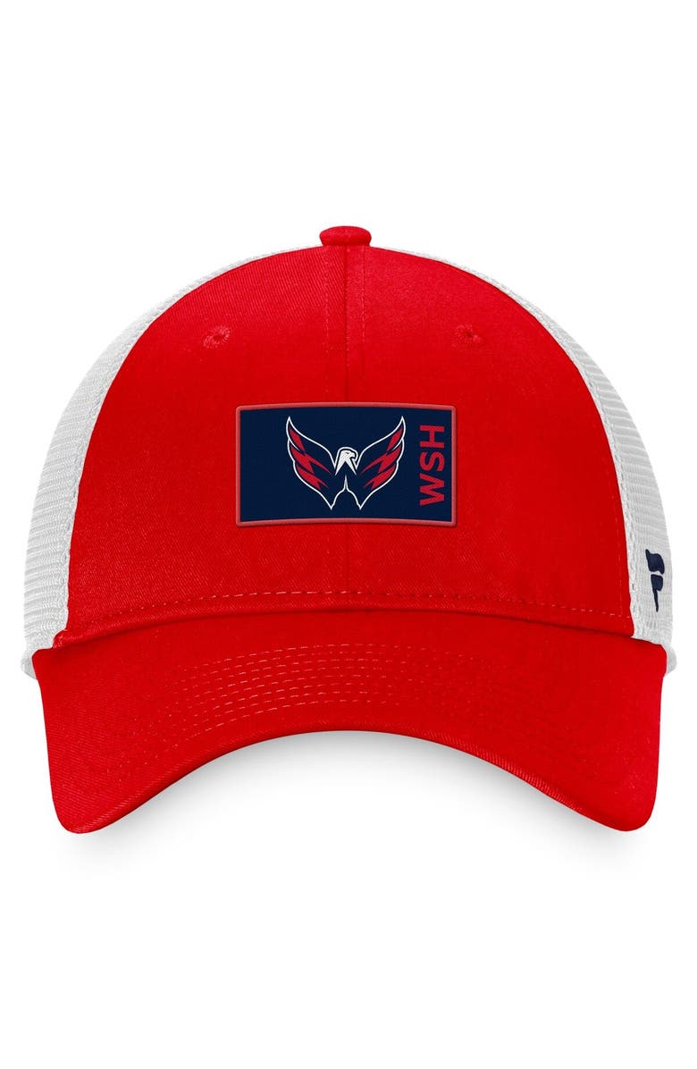 FANATICS Men's Fanatics Branded Red/White Washington Capitals Authentic Pro Rink Trucker Snapback Hat, Alternate, color, Red