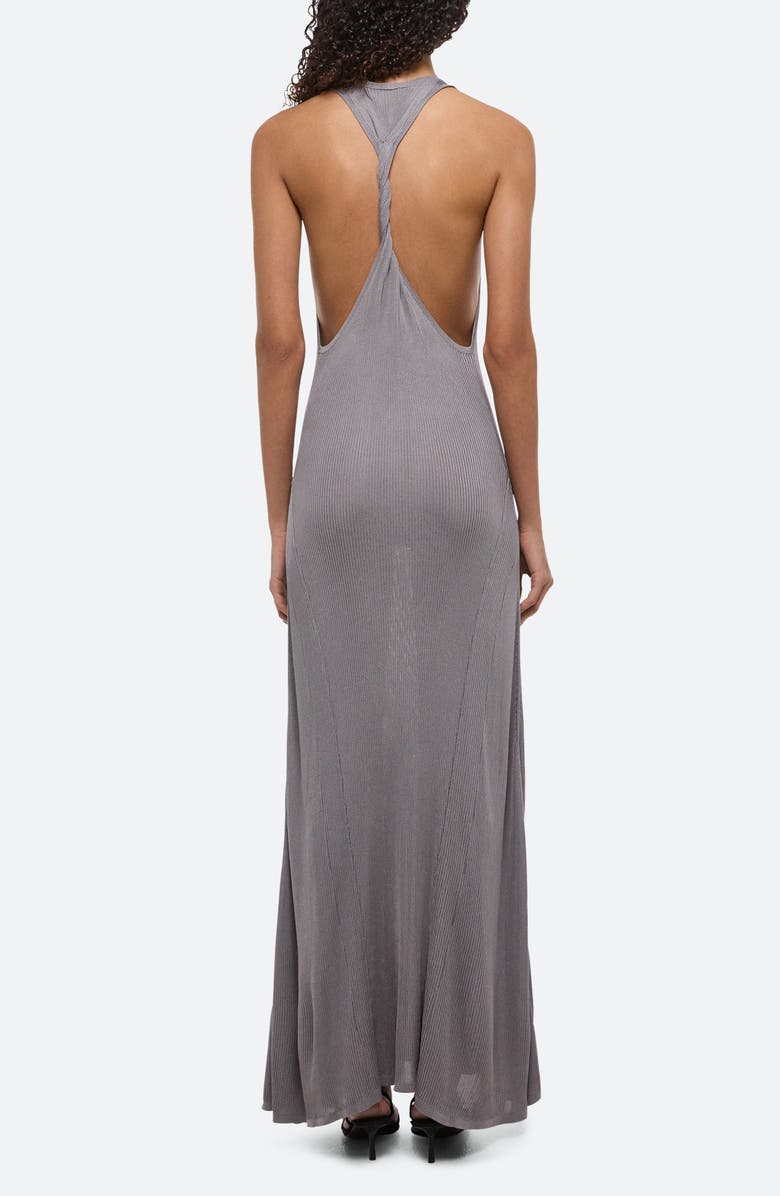 Helmut Lang Rib Twist Back Maxi Dress, Alternate, color, Grey Lavender - Xlz