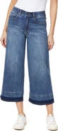 CURVE APPEAL High Rise Comfort Waist Relaxed Wide Leg Released Hem Jeans
