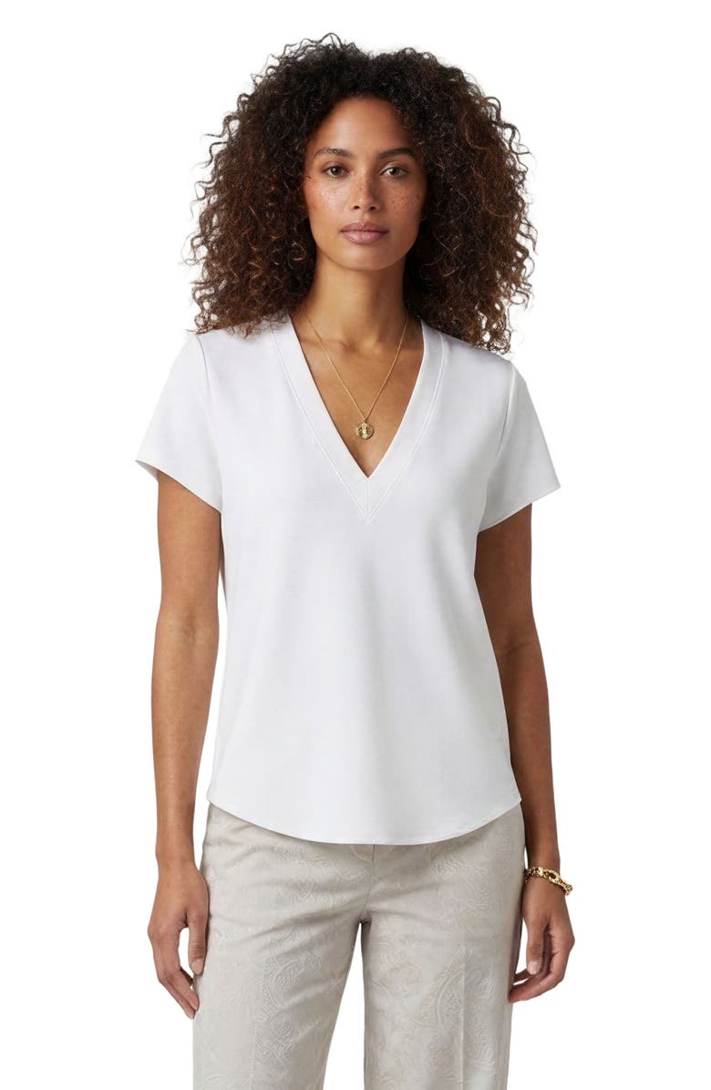 Lords of Harlech Womens V-neck Top, Main, color, White