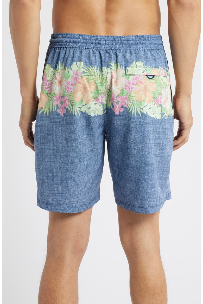 Baja Lei Over 8-Inch Board Shorts, Alternate, color, DRESS BLUES