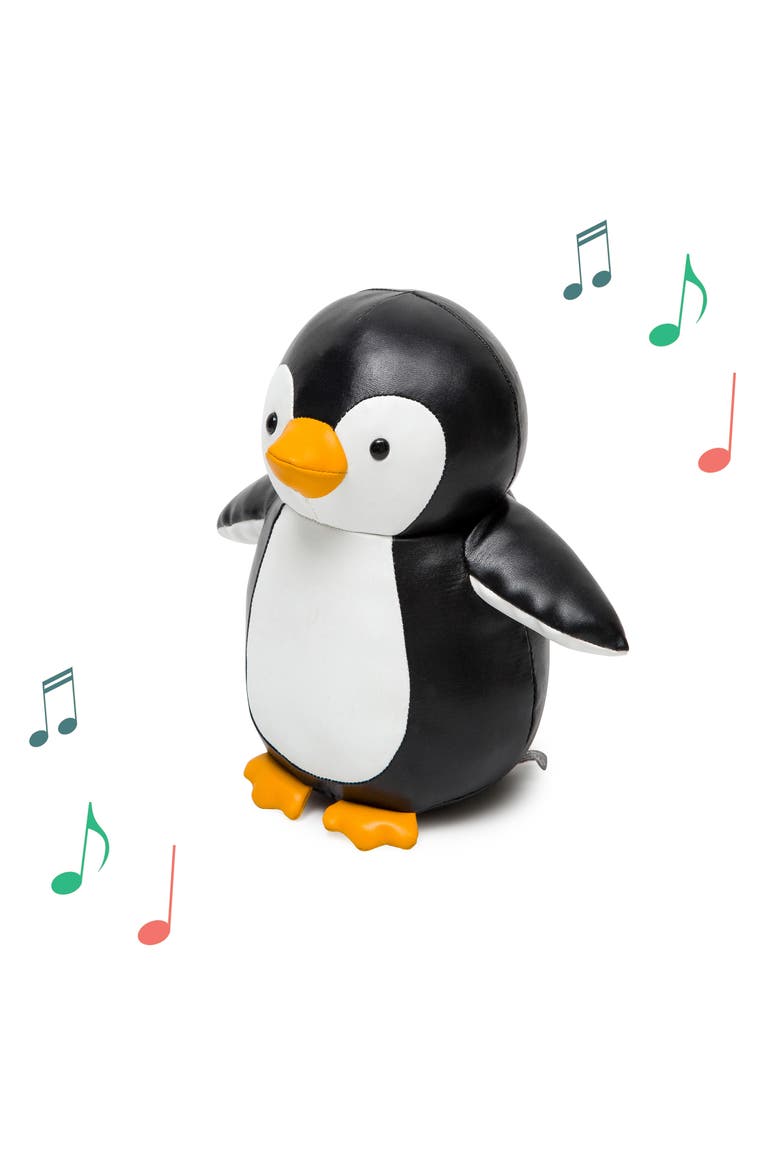 Musical Animals - Penguin, Plush Baby Music Box, Nursery Toy & Décor, Main, color, Black / White
