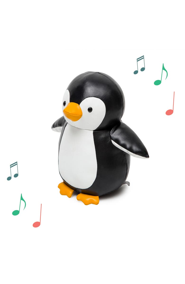 Little Big Friends Musical Animals - Penguin, Plush Baby Music Box, Nursery Toy & Décor, Main, color, Black / White