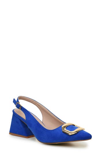 NICOLE MILLER NICOLE MILLER BLOCK HEEL SLINGBACK PUMP
