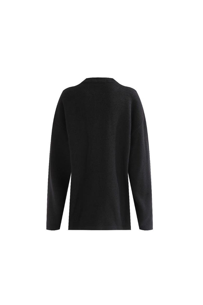 Three-Button Henley Top, Alternate, color, Black