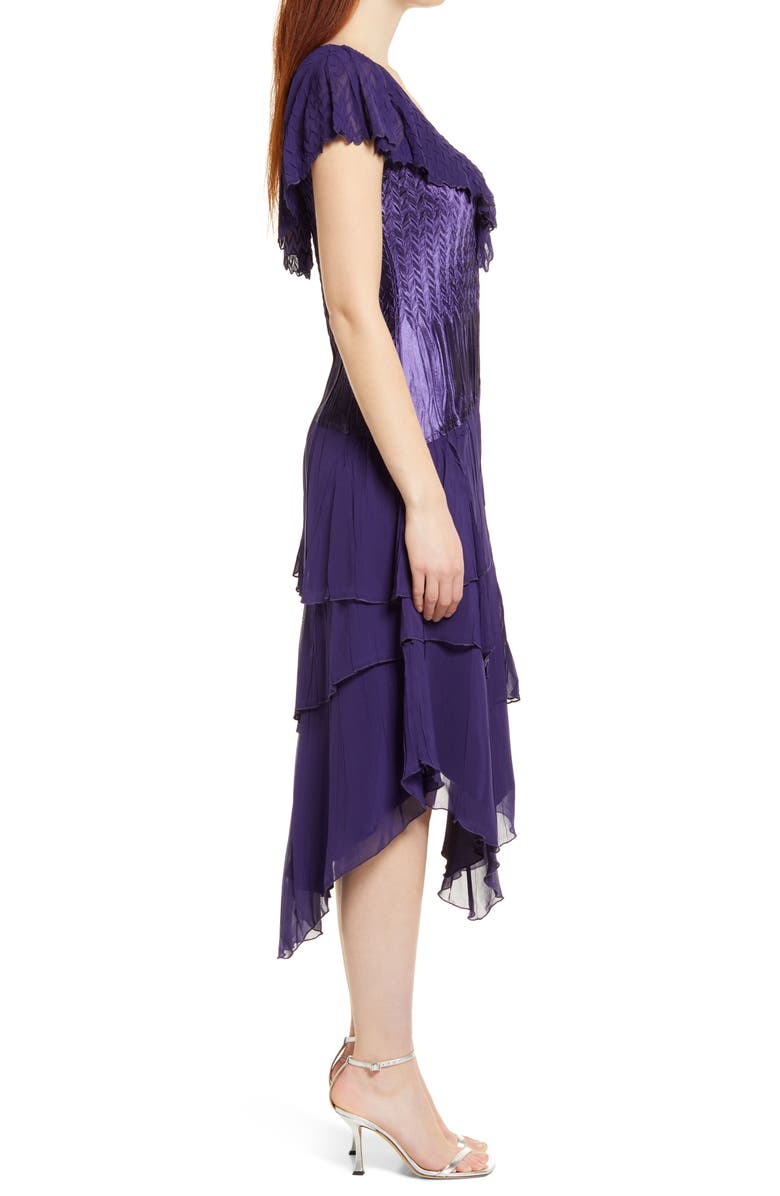 Komarov Ruffle Tiered Dress, Alternate, color, 
