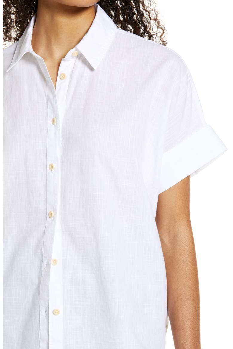 Courier Pintuck Back Shirt, Alternate, color, EYELET WHITE