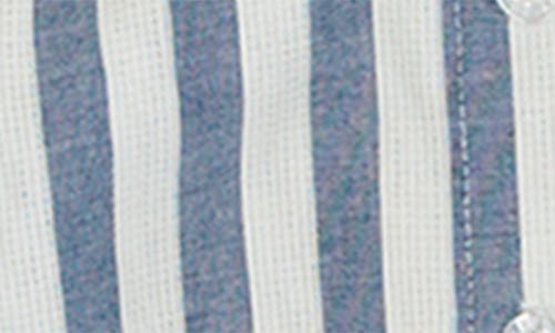 Tommy Hilfiger Kids' Stripe Cotton Ruffle Top & Skirt Set In Blue
