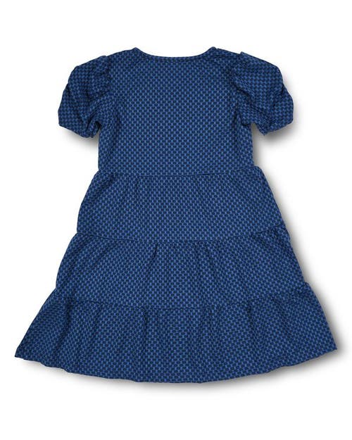 Florence Eiseman Jacquard Knit Dress In Blue