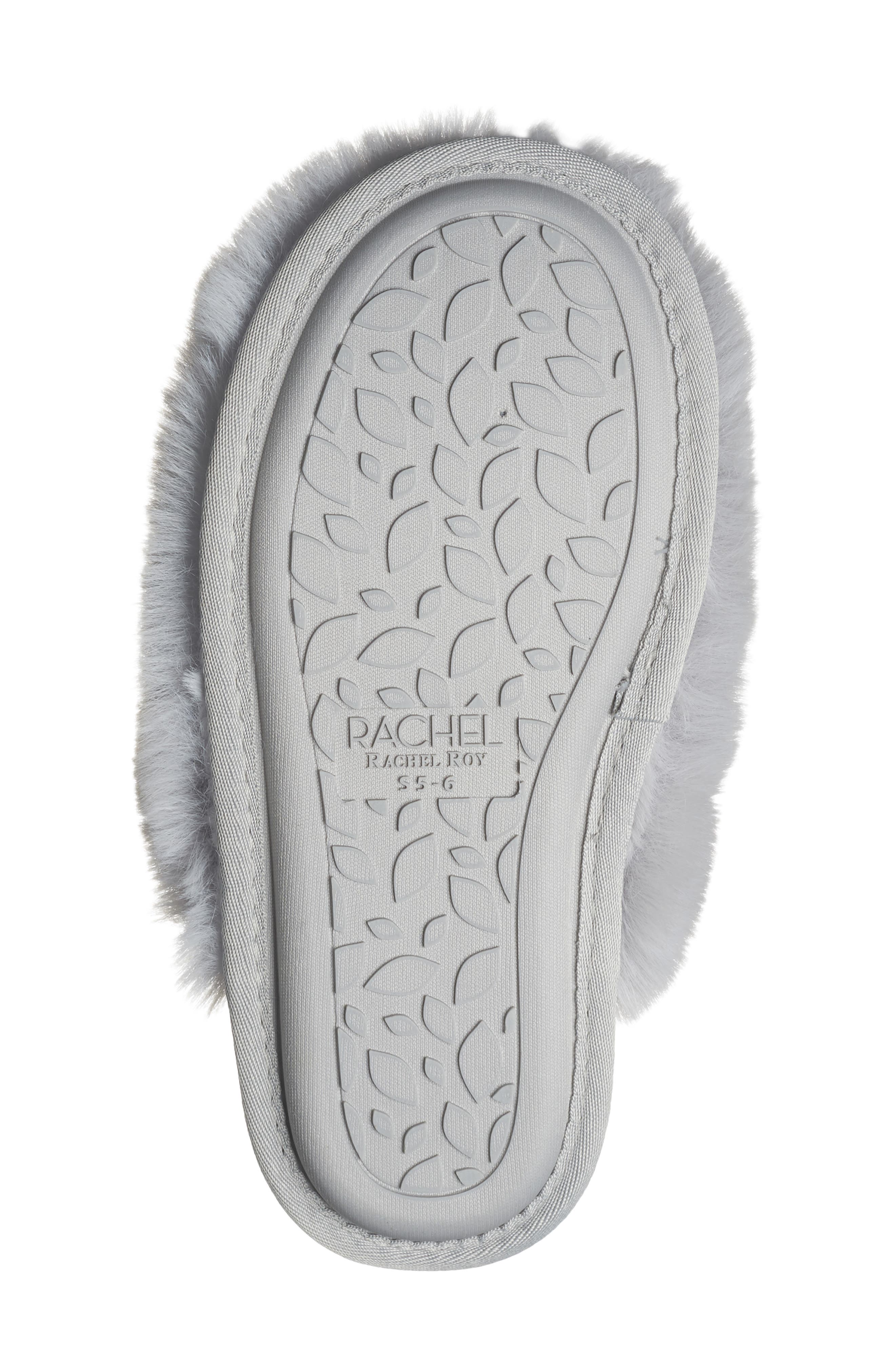 Rachel Roy Marta Faux Fur Slipper, Alternate, color, Grey
