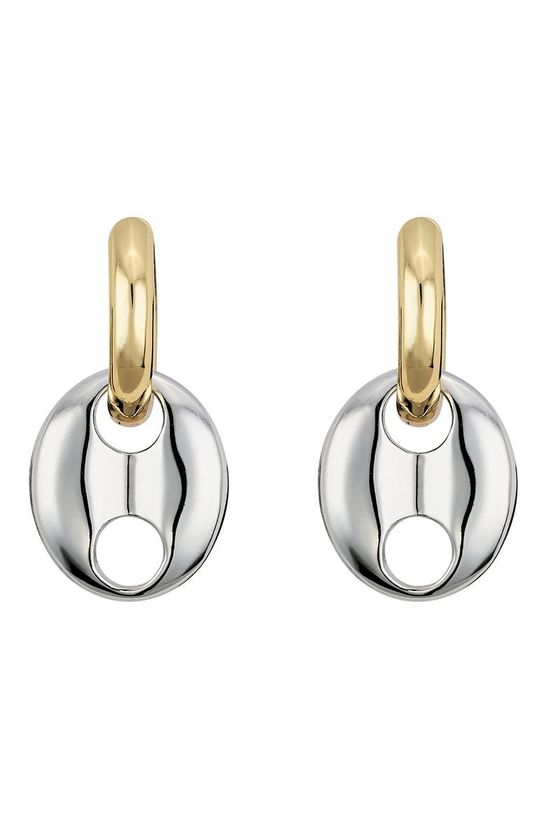 Two-Tone Puffy Mariner Hoop Earrings video