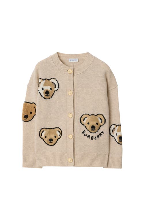 BURBERRY BURBERRY THOMAS BEAR WOOL CARDIGAN 