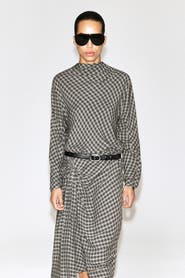 COS Draped Checked Top