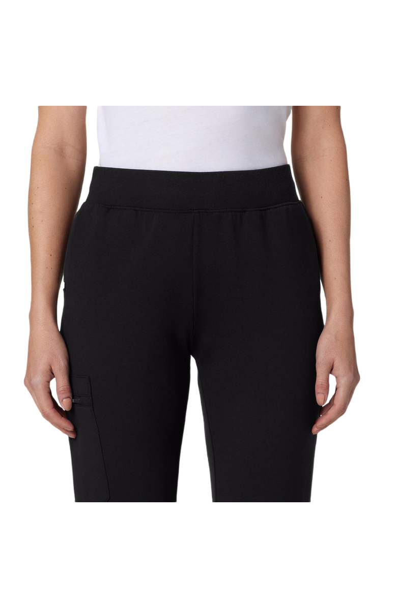 JAANUU Rubi Women's 6-Pocket Slim Knit Scrub Jogger, Alternate, color, Black