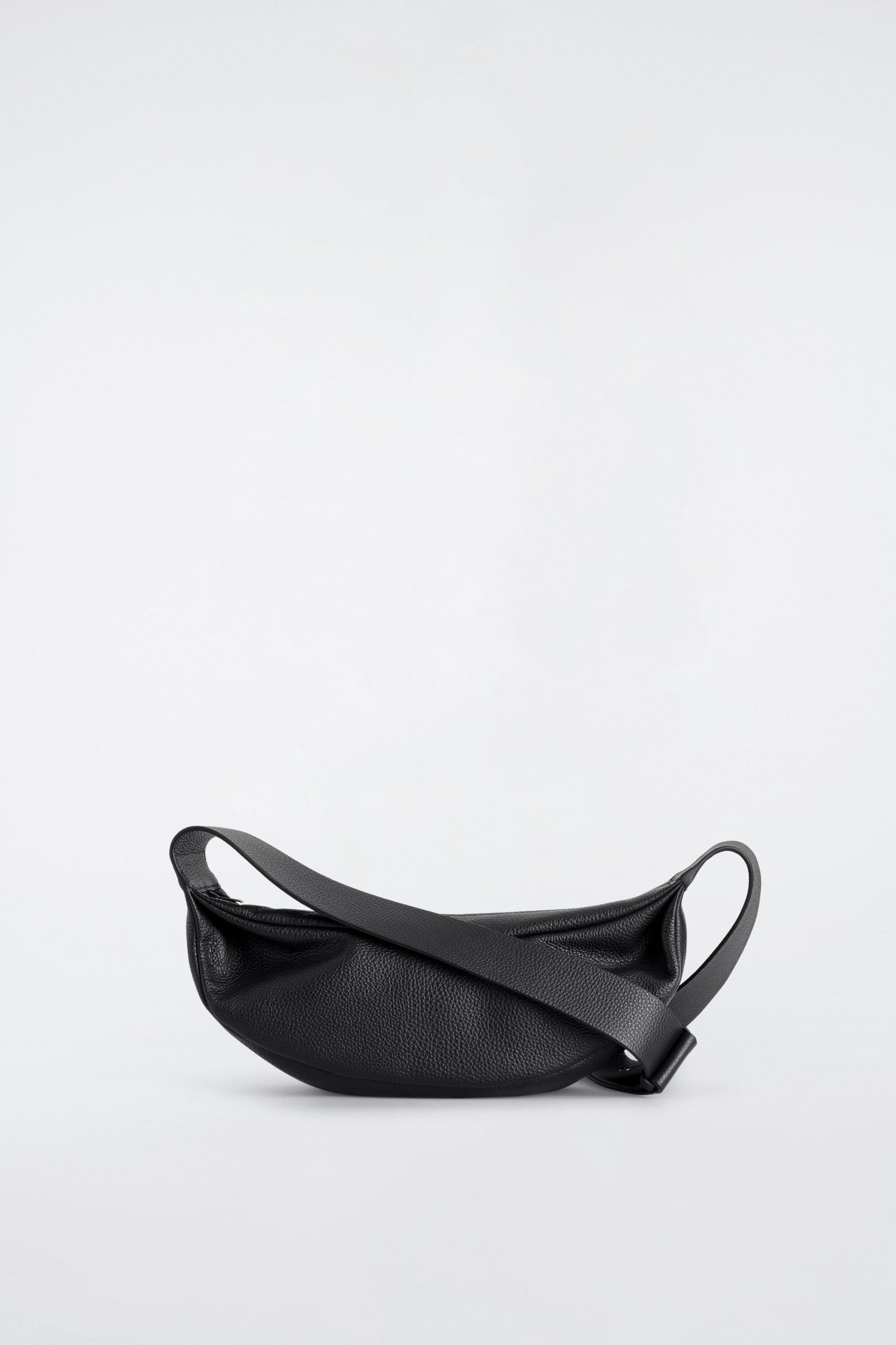 COS Swing Crossbody Bag - Textured Leather, Main, color, Black