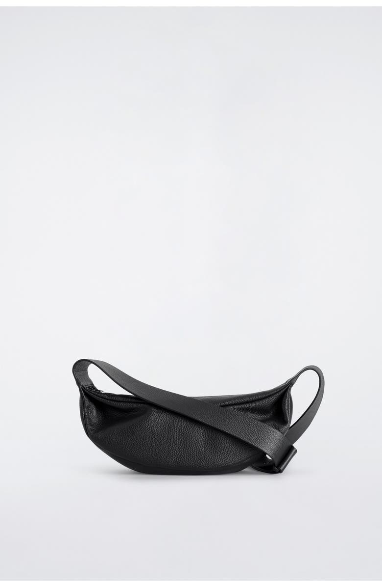 COS Swing Crossbody Bag - Textured Leather, Main, color, Black