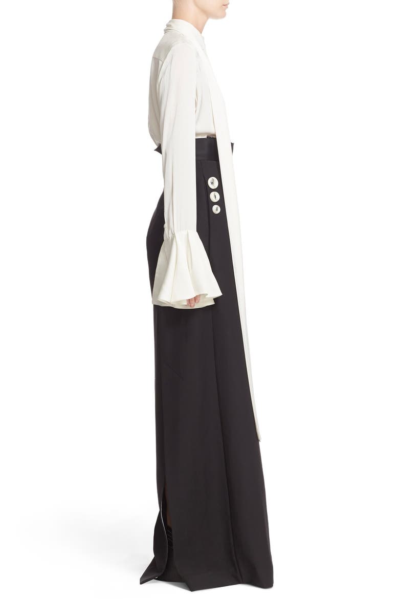 Little Me Ruffle Sleeve Blouse, Alternate, color, IVORY