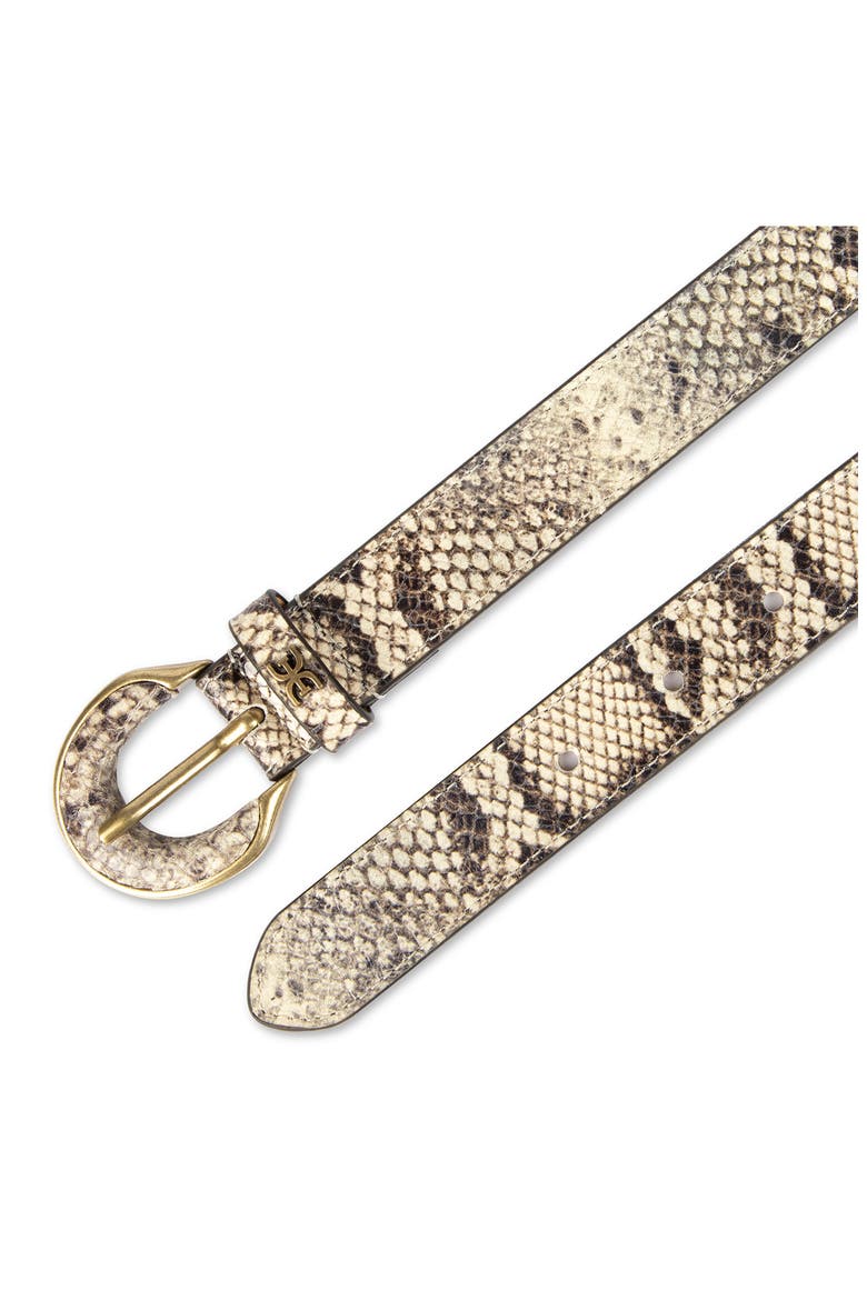 Leather Inlay Belt, Alternate, color, OFF WHITE SNAKE