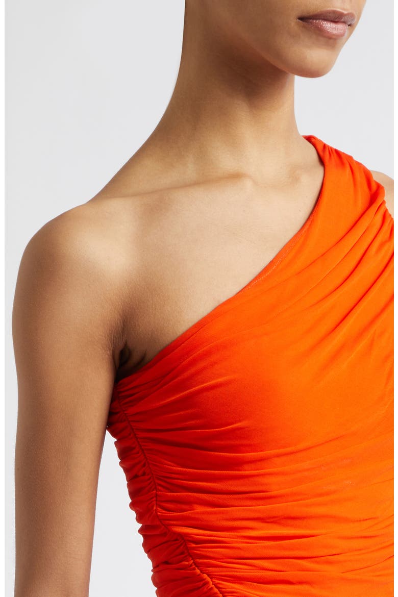 Cleo Asymmetric Crop Top, Alternate, color, ORANGE CRUSH