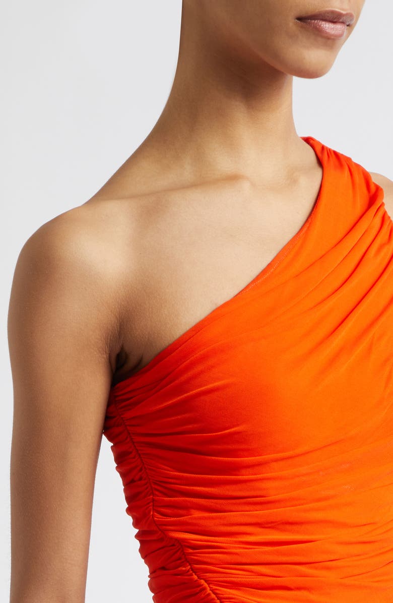 A.L.C. Cleo Asymmetric Crop Top, Alternate, color, Orange Crush