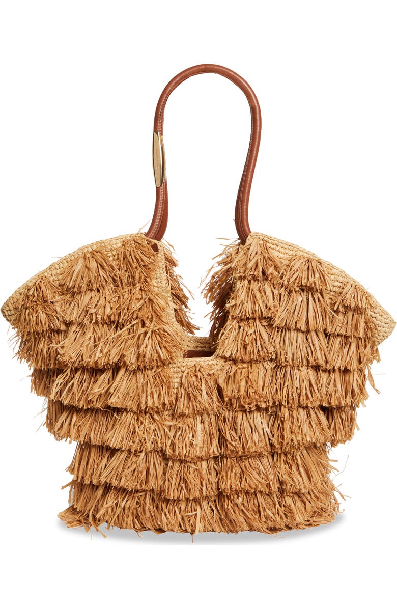 Zimmermann Medium Goldentime Fringe Tote, Alternate, color,