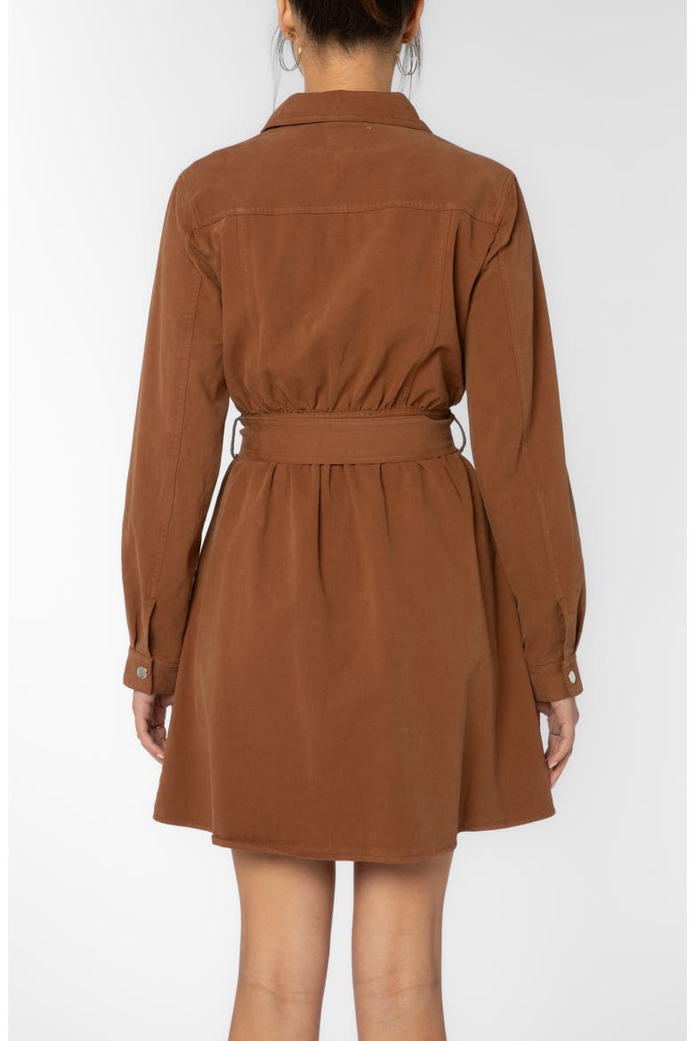 Deena Cotton Button-Up Belted Shirtdress, Alternate, color, JAVA BROWN
