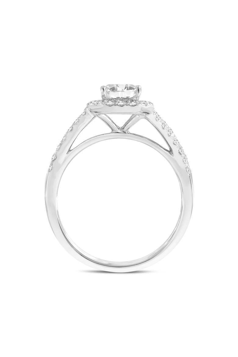 Mariam 14K White Gold Emerald Cut Lab Grown Diamond Halo Engagement Ring - 2.1 Ct, Alternate, color, 14K White Gold