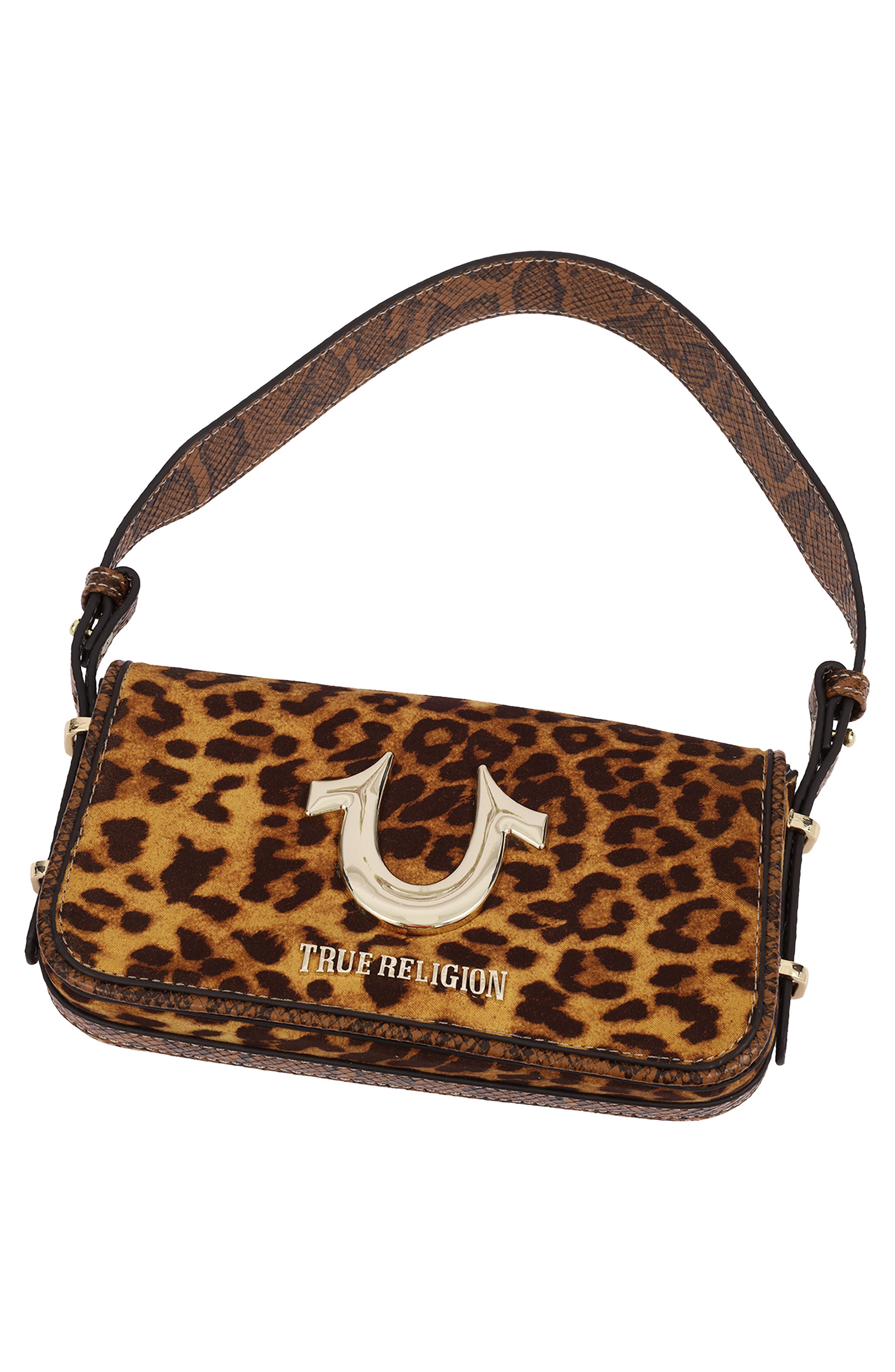 Animal Print Horseshoe Shoulder Bag, Alternate, color, MULTI