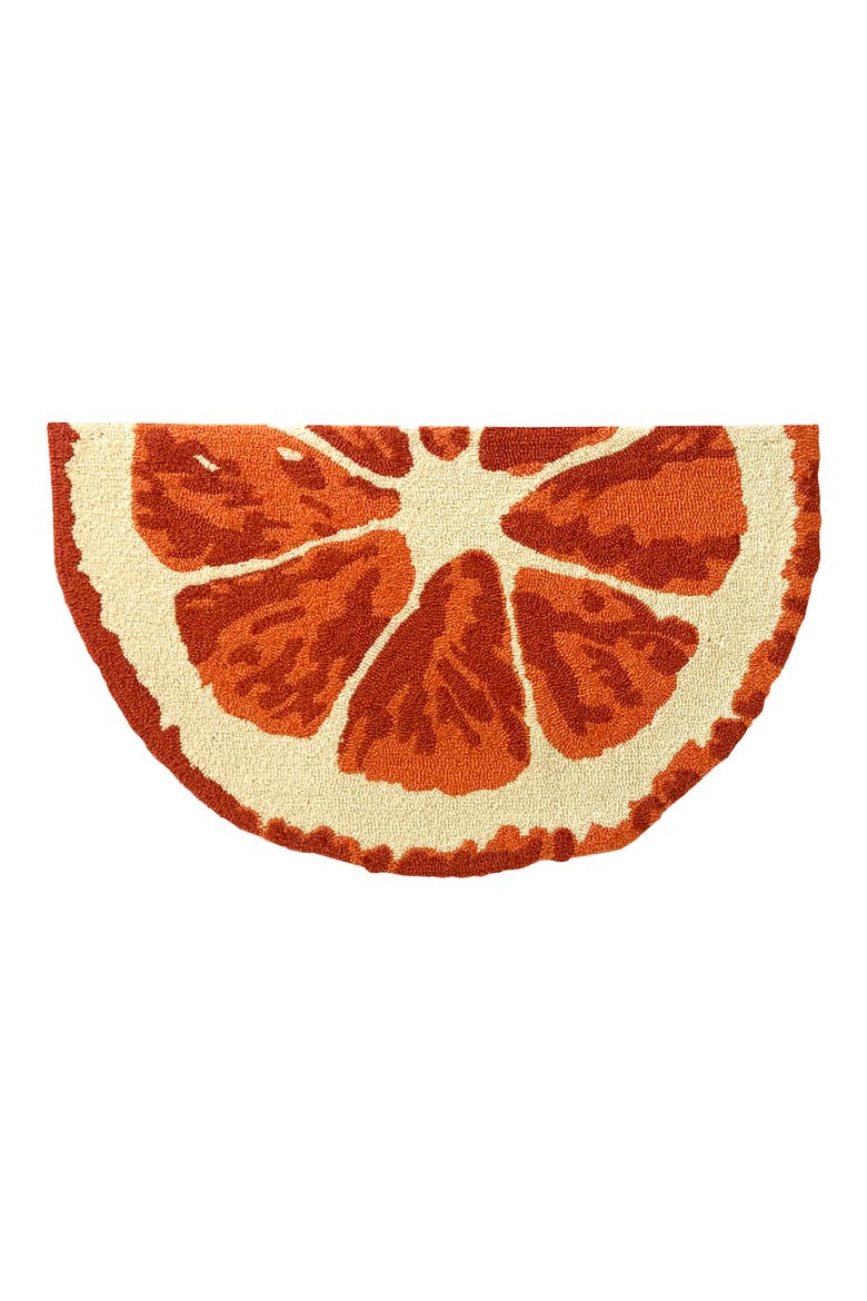Orange Slice Indoor/Outdoor Doormat, Main, color, ORANGE WHITE