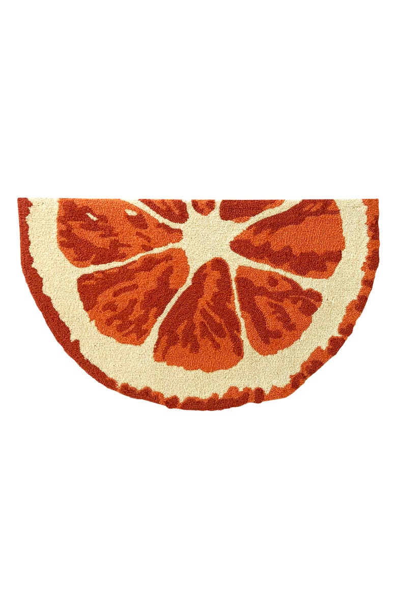 R16 HOME Orange Slice Indoor/Outdoor Doormat, Main, color, Orange White