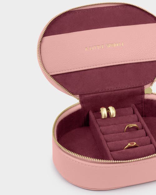 Katie Loxton Oval Jewelry Box 'a Little Sparkle' In Pink