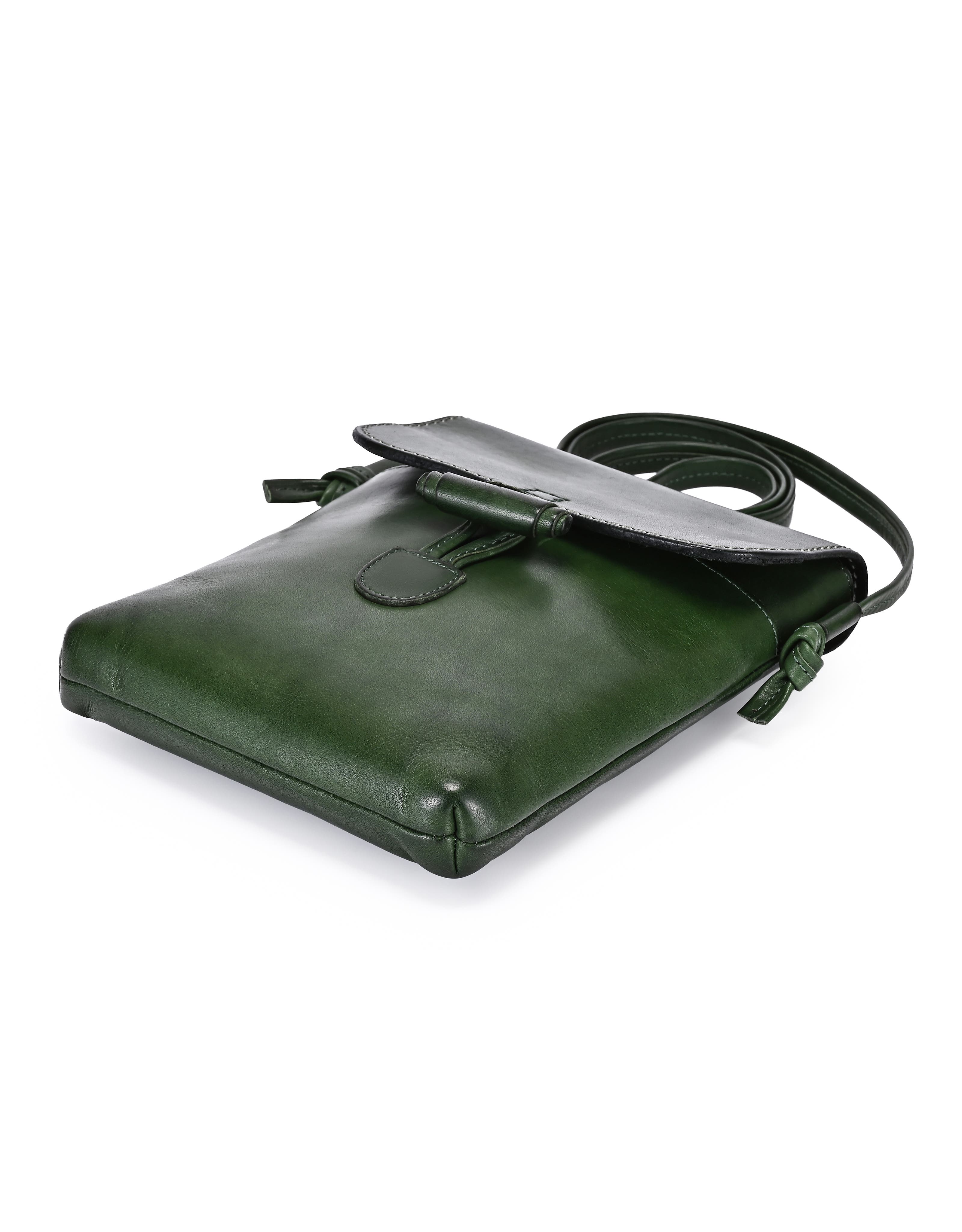 Ixia Genuine Leather Minimal Everyday Crossbody, Alternate, color, Green