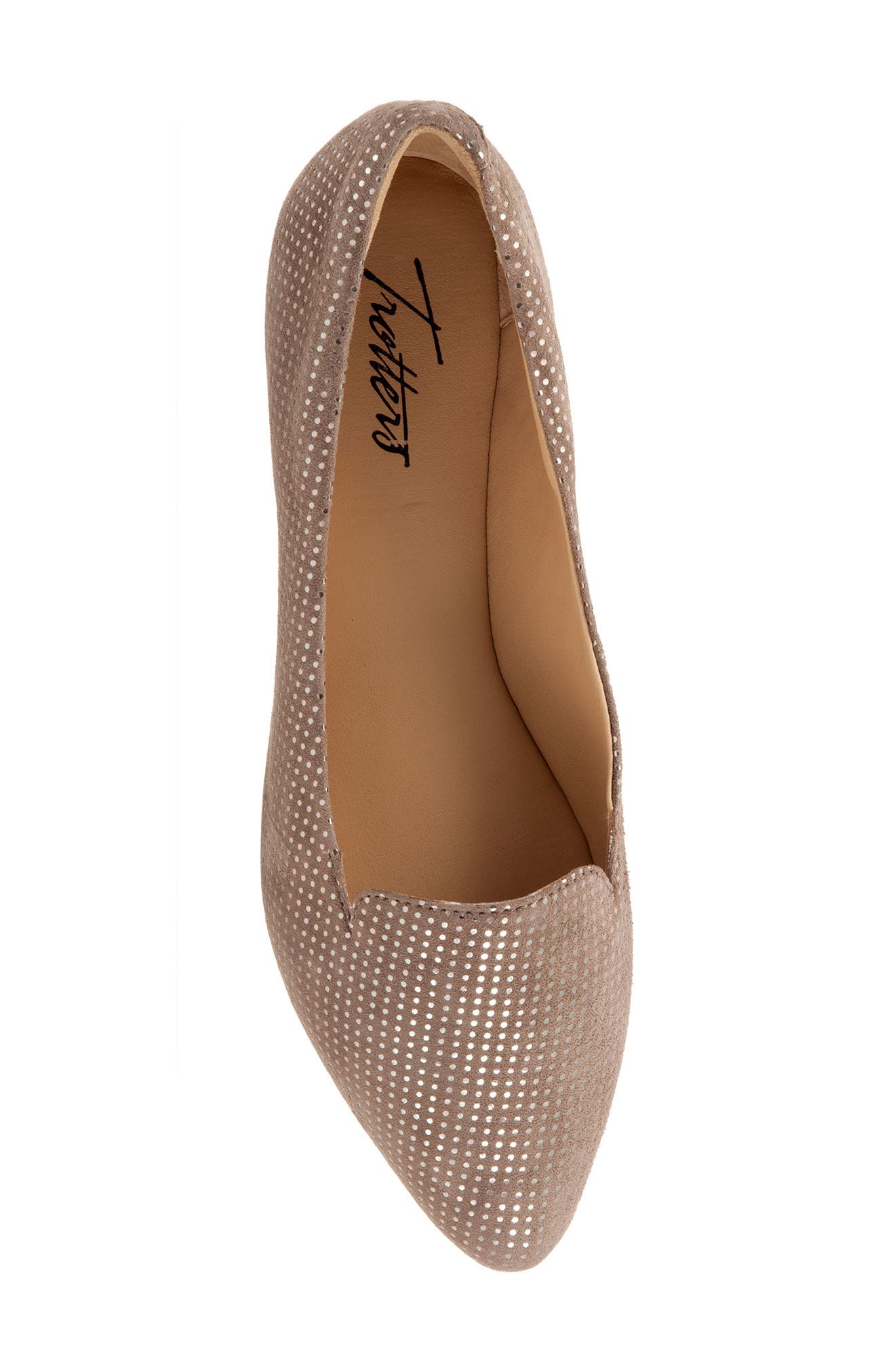 Harlowe Flat, Alternate, color, TAUPE DOT SUEDE