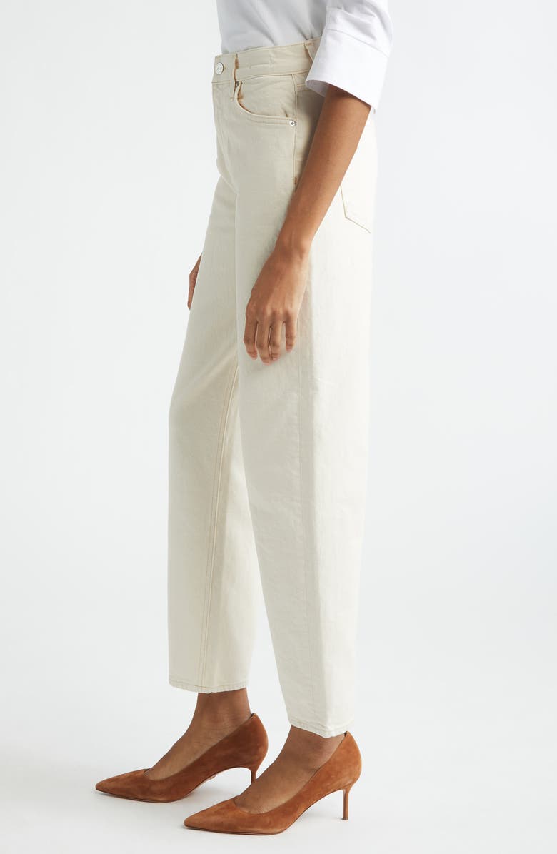 Veronica Beard Harley Arc Leg Jeans, Alternate, color, Ecru