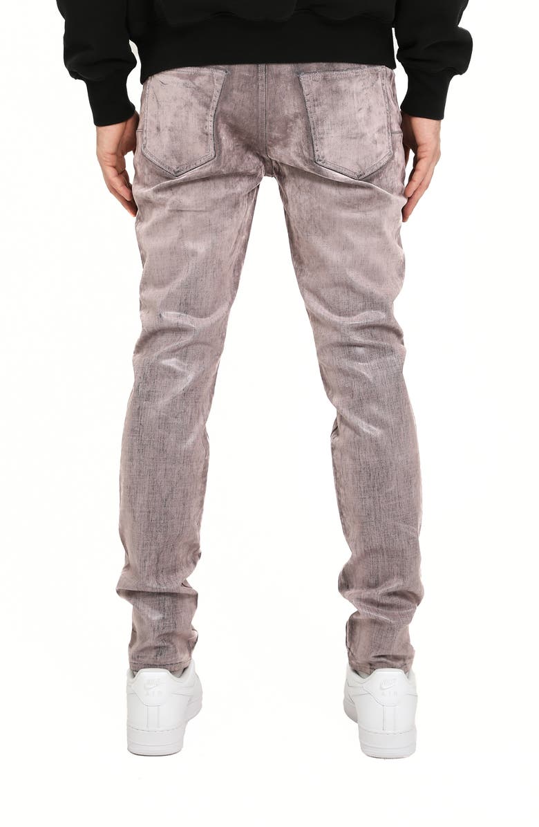 PURPLE BRAND Flock Dipped Skinny Jeans, Alternate, color, Purple