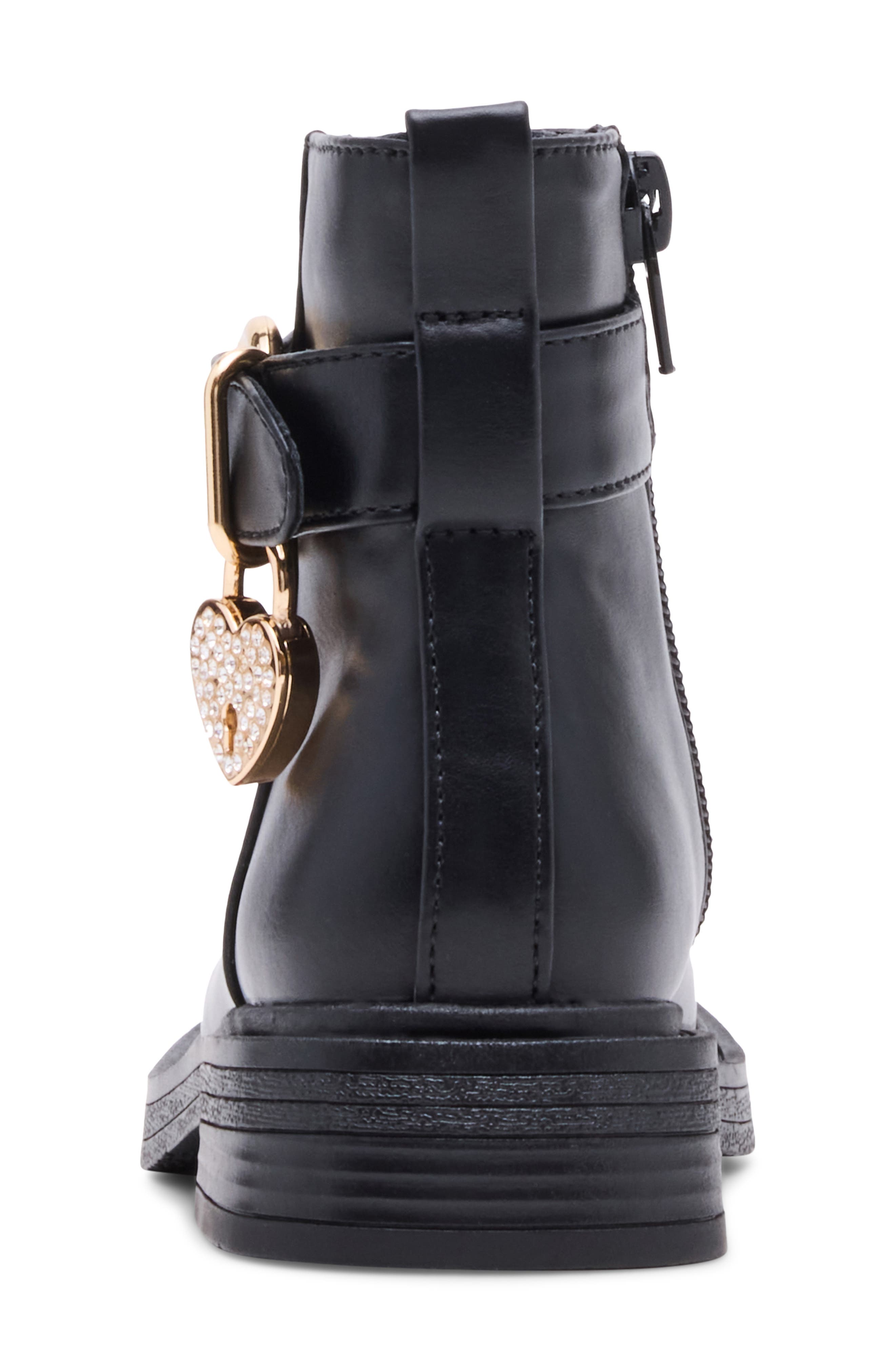 Steve Madden Kids' Locket Bootie, Alternate, color, Black