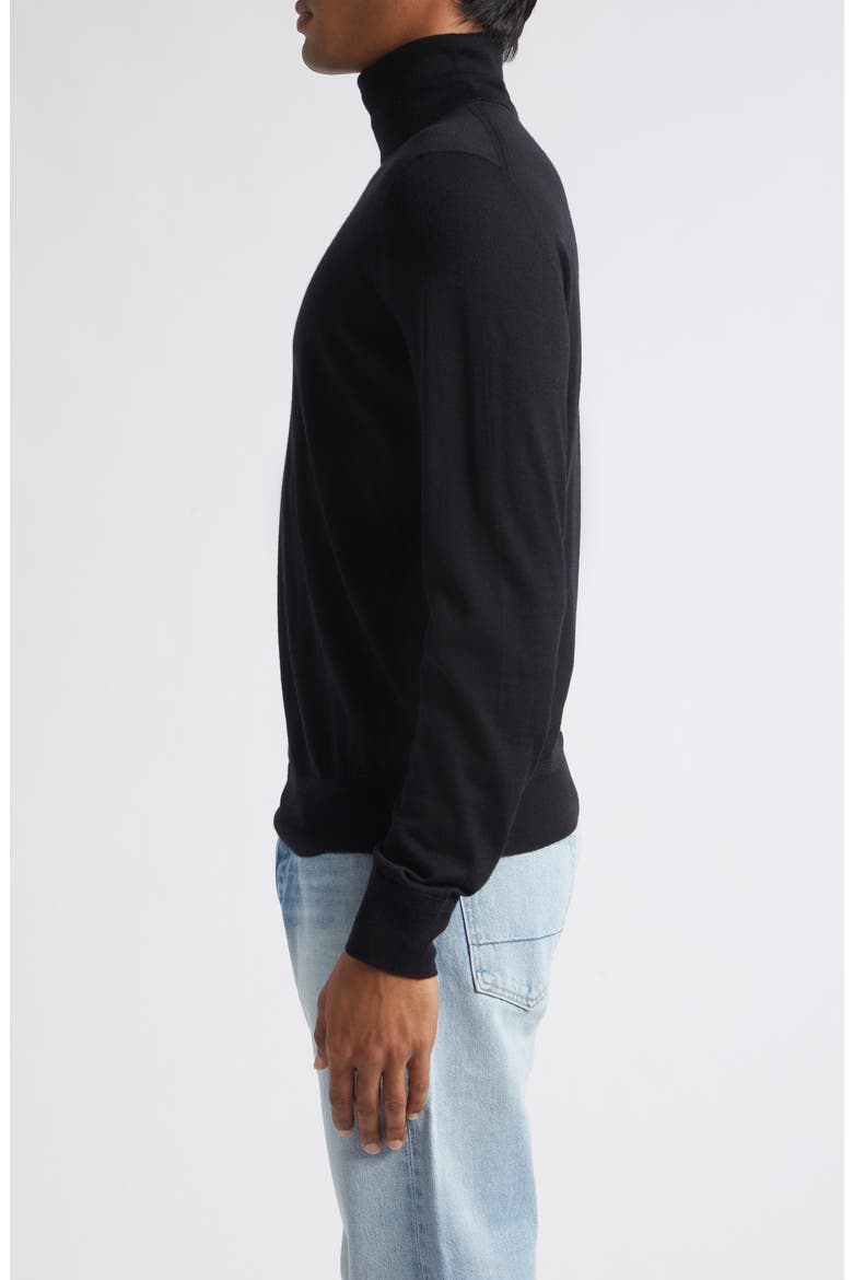 Cashmere & Silk Turtleneck Sweater, Alternate, color, NAA BLACK