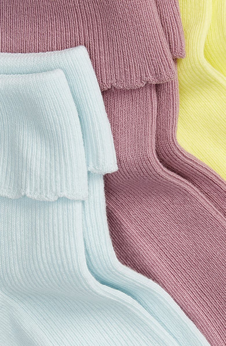 BP. 3-Pack Scalloped Ankle Socks, Alternate, color,