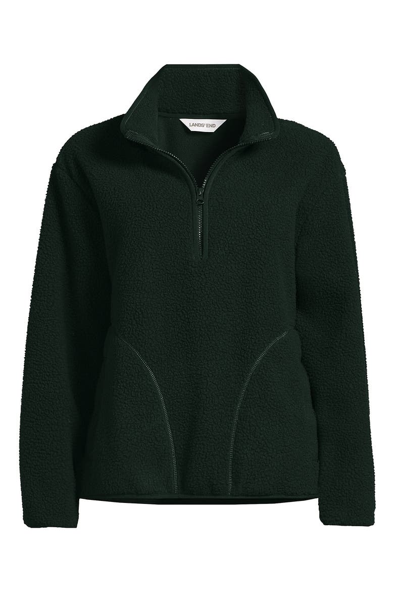 Plus Size Print Half Zip Cozy High Pile Fleece Pullover, Alternate, color, Woodland Forest