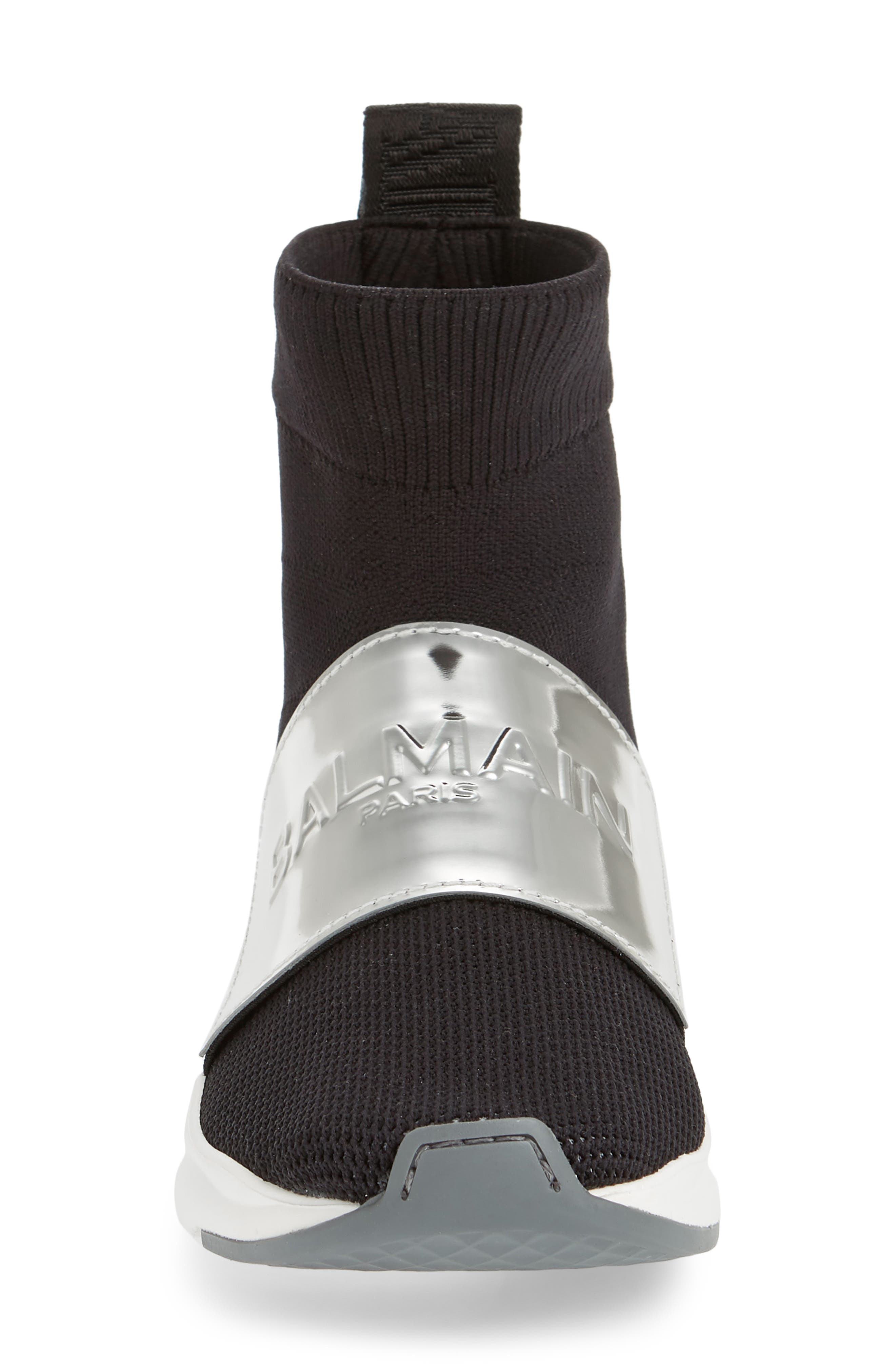 Balmain Cameron Knit Sneaker Boot, Alternate, color, 