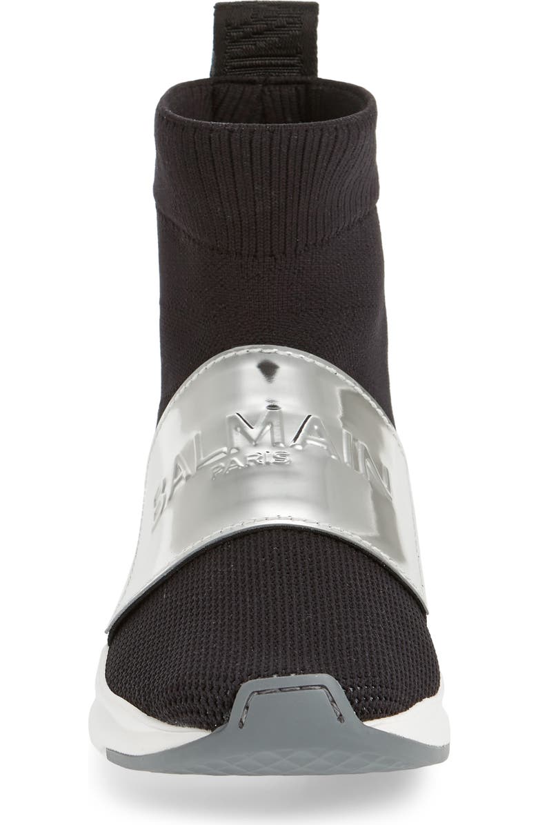 Balmain Cameron Knit Sneaker Boot, Alternate, color,