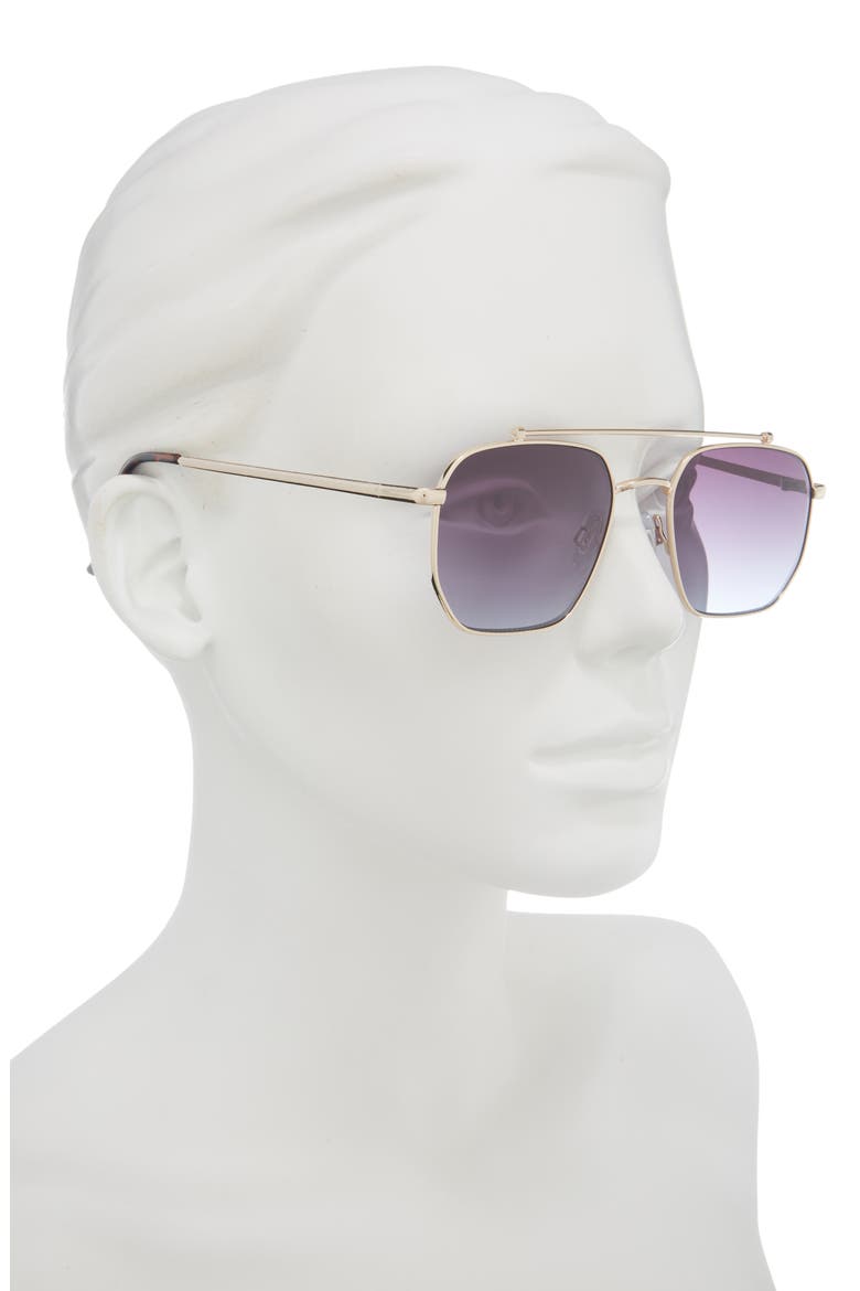 Gradient Aviator Sunglasses, Alternate, color, GOLD- SMOKE