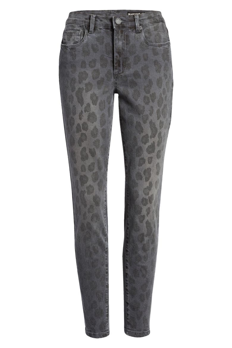 The Bond Leopard Print Ankle Skinny Jeans, Alternate, color, JUNGLE QUEEN