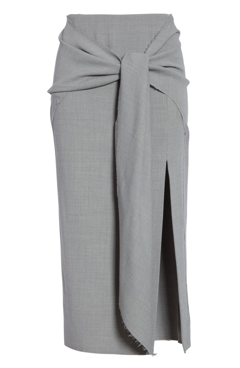 JASON WU Raw Hem Tie Front Skirt, Alternate, color,