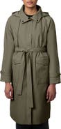 Bernardo Water Resistant Tie Belt Packable Raincoat