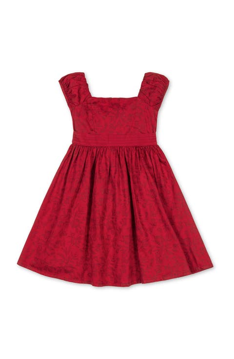 Kids' Organic Puff Sleeve Sateen Party Dress (Toddler, Little Kid and Big Kid)