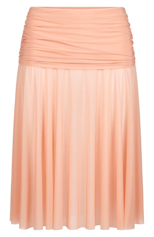 Skims Stretch-jersey Milky Sheer Midi Skirt In Pink