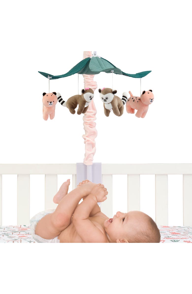 Lambs & Ivy Enchanted Safari Animal Musical Baby Crib Mobile Jungle Soother Toy, Alternate, color, Multicolor