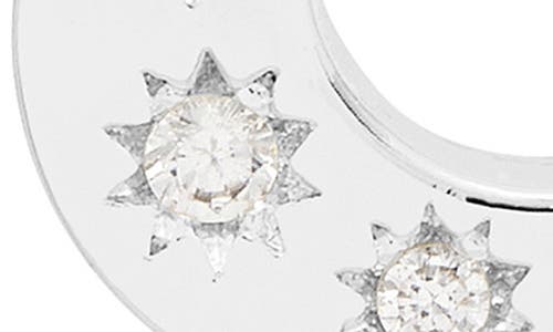 Estella Bartlett Cubic Zirconia Moon Pendant Necklace In Metallic